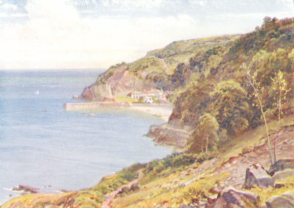 DEVON. Babbacombe, Torquay 1931 old vintage print picture